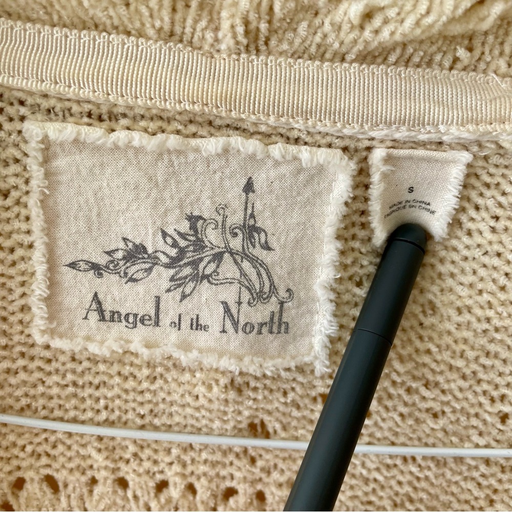 🔻LAST CHANCE🔻 ANGEL OF THE NORTH x ANTHROPOLOGIE Cotton Wool Open Cardigan - Picture 2 of 9